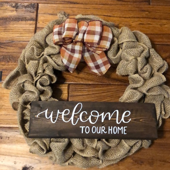 Other - Year round ‘Welcome’ farmhouse wreath